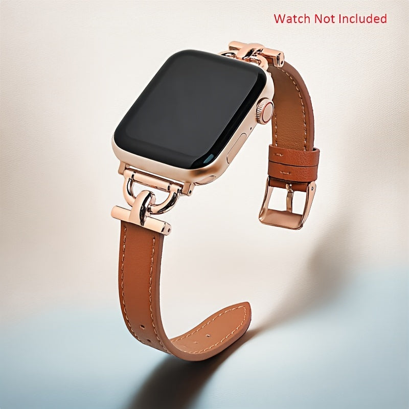 Synthetic Leather Watchband for iWatch - Compatible with Series Ultra/SE/8/7/6/5/4/3/2/1