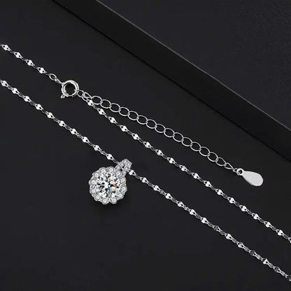 925 Sterling Silver Zircon Necklace For Women BAMBY