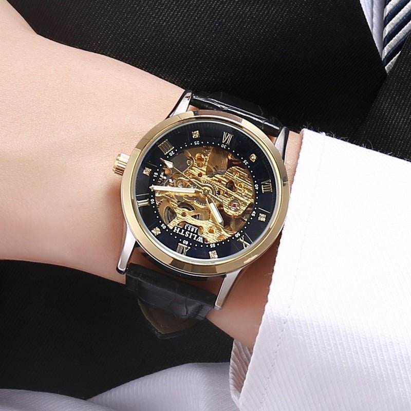 Business Men's Automatic Mechanical Watch Stainless Steel Waterproof BAMBY