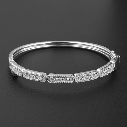 Diamond Silver Zircon Fashion Simple Ring BAMBY