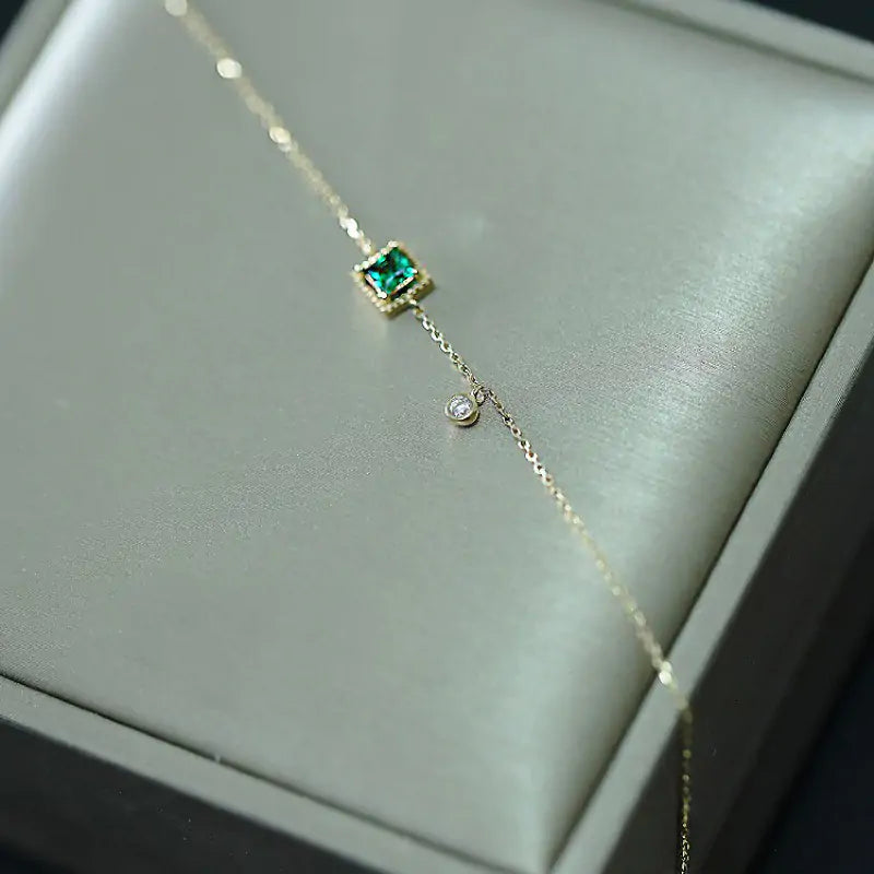 Emerald Crystal Chain Bracelet BAMBY