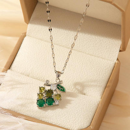 Fashion Design Emerald Grape Necklace For Women BAMBY