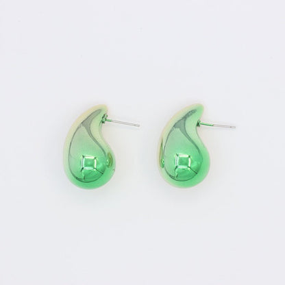 Large Water Drop Plating Acrylic Earrings Simple Personality BAMBY