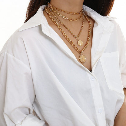 Multilayered Chunky Chain Necklace BAMBY