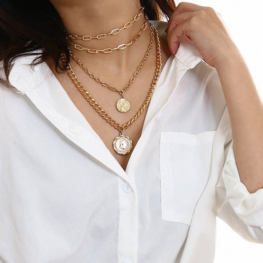 Multilayered Chunky Chain Necklace BAMBY