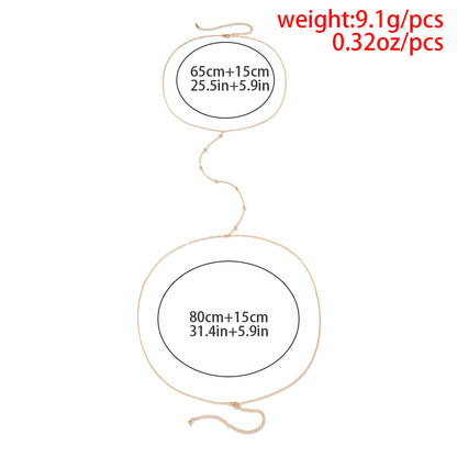 Necklace One Piece Chain Female Metal Orb Chain Body Chain Waist Chain BAMBY