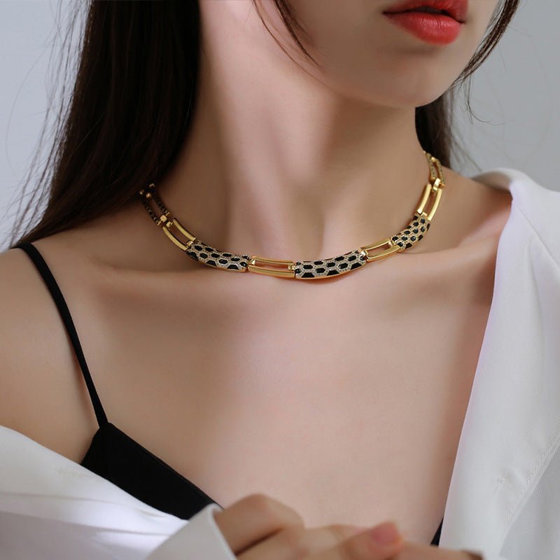 New Korean style diamond earring necklace set BAMBY
