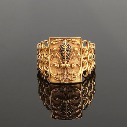 Ornament Gold Lion's Head Fashion Ring BAMBY