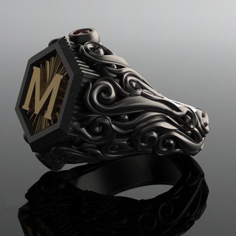 Personalized carved decorative rings BAMBY