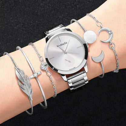 Popular Women's Watch Business Quartz Watch Bracelet Suit BAMBY