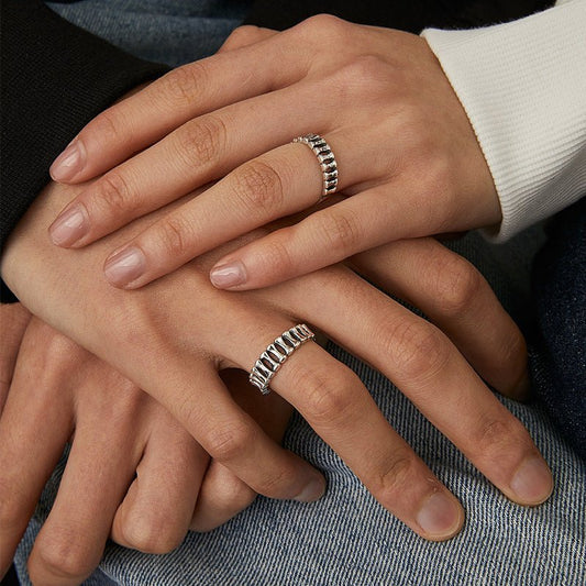 Rings Couple Models Pair Of Rings Silver Niche Design BAMBY