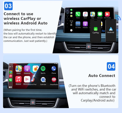 Wireless Carplay Adapter Android Auto 2in 1 Smart Dongle 2024 5G WIFI For iphone Android Phone For Volvo Benz Mg Kia Chery VW