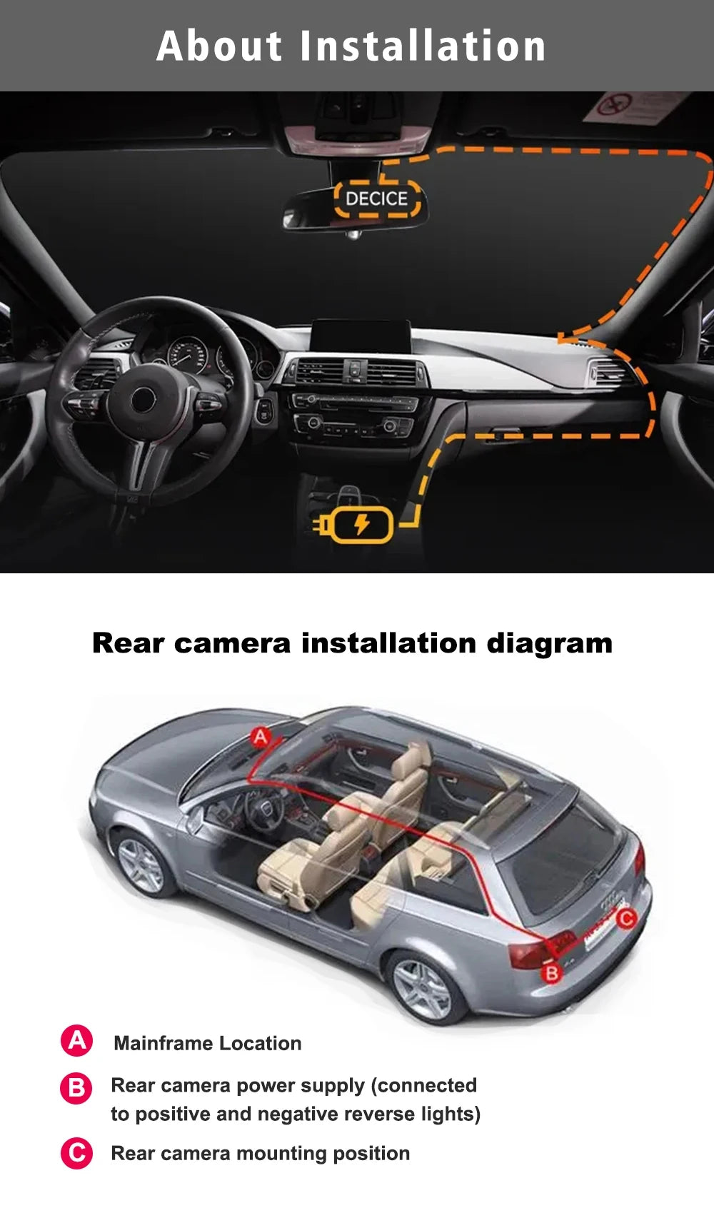 Mirror Dash Cam for Cars Wireless Carplay Android Auto Front and Rear Camera Black Box Car Accessory 4K Dual-Lens Car Dvr 10 Inch