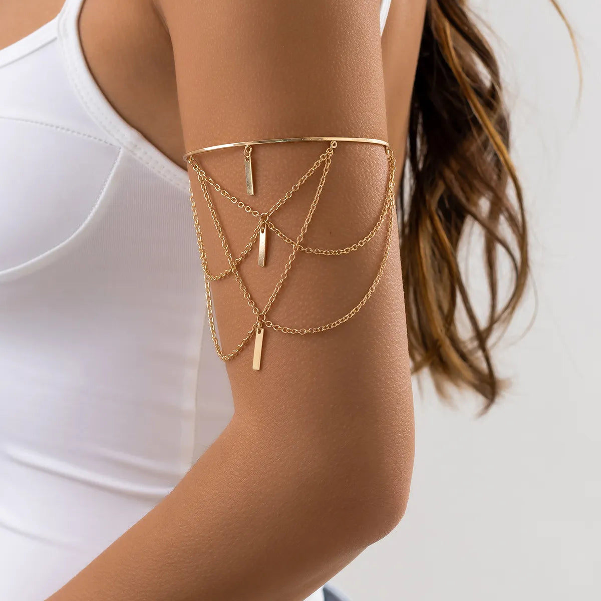 PuRui Gold Color Open Upper Arm Bracelet