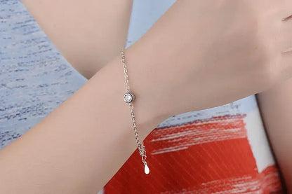 0.3 Carat Moissanite Bracelet 4mm D Color Single Moissanite Diamond S925 Sterling Silver Fine Jewelry For Women Trendy