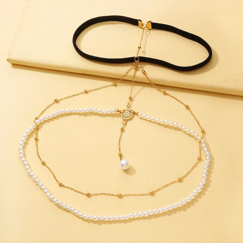 Fashion Pearl Leg Chain for Women