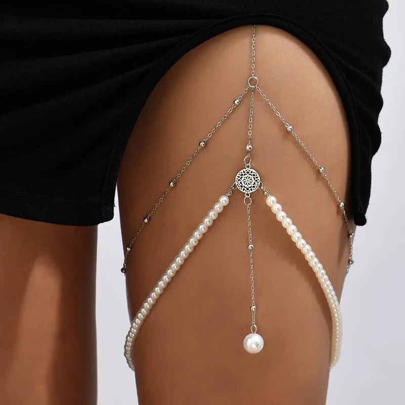 Fashion Pearl Leg Chain for Women