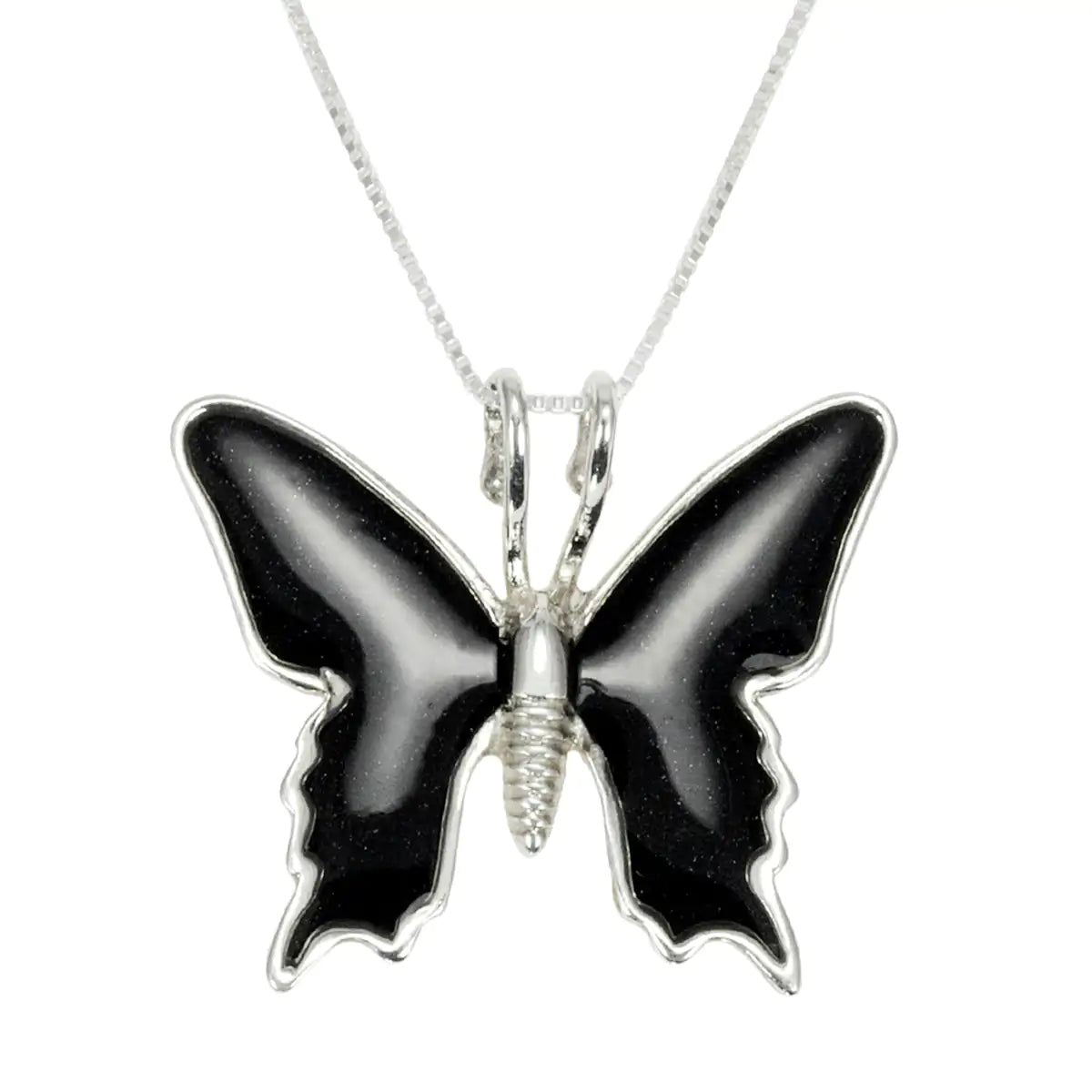 Silver Butterfly Necklace BAMBY