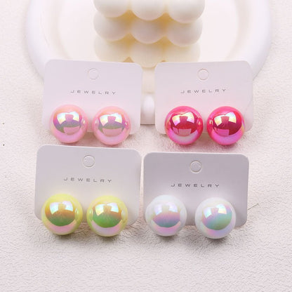 Summer Fashion Magic Color Bean-shaped Stud Earrings BAMBY
