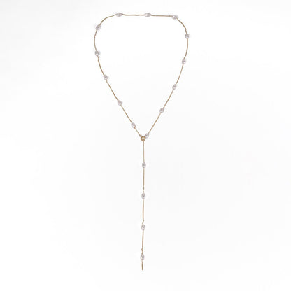 Tassel Pearl Chain Necklace BAMBY