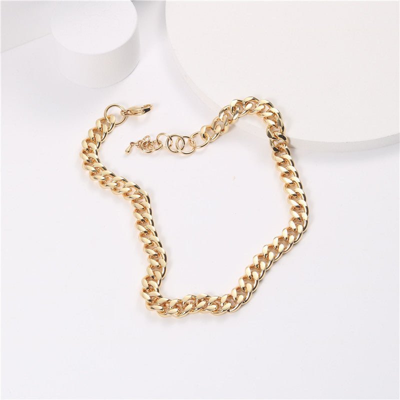 Wide Version Chain Clavicle Chain Simple Thick Chain Short Necklace BAMBY