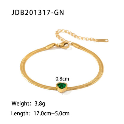 Women's French-style Fashionable All-Match 18K Gold-plated Stainless Steel Bracelet BAMBY