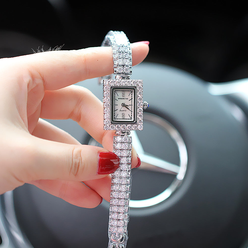 Women's Watch Pointer Diamond-embedded Color Shell Surface BAMBY